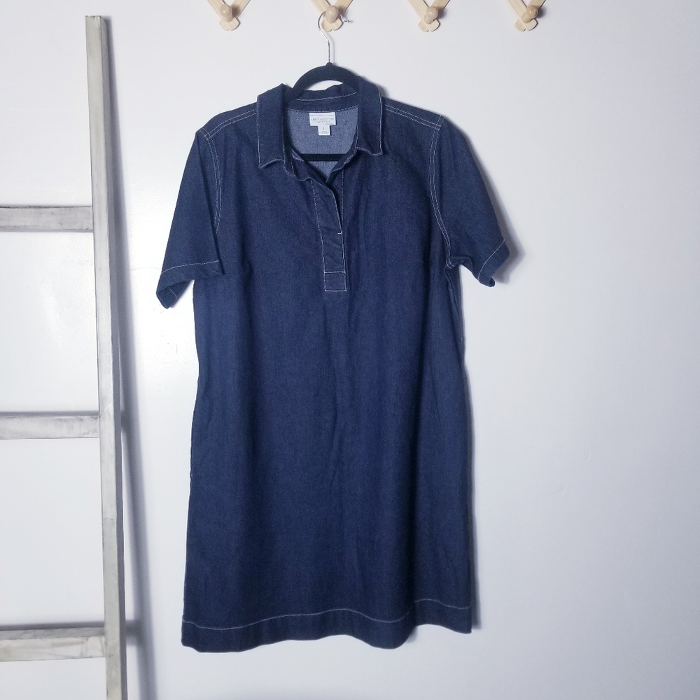 LIZ CLAIBORNE SIMPLY LIZ JEAN DRESS SIZE LARGE